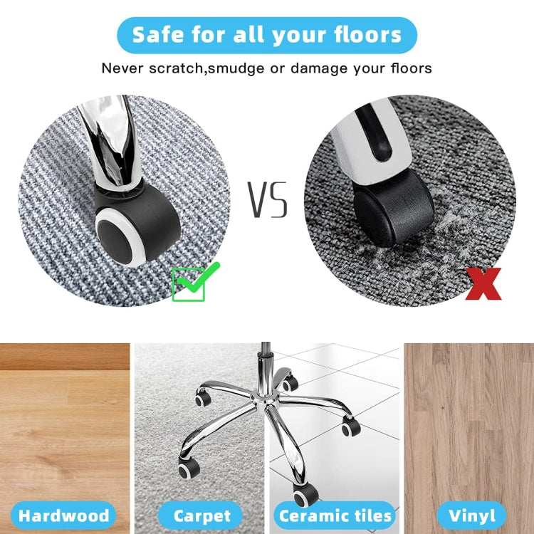 2 Inch 11 x 22mm Plunger Swivel Casters Chair Replacement Wheels(White) by buy2fix