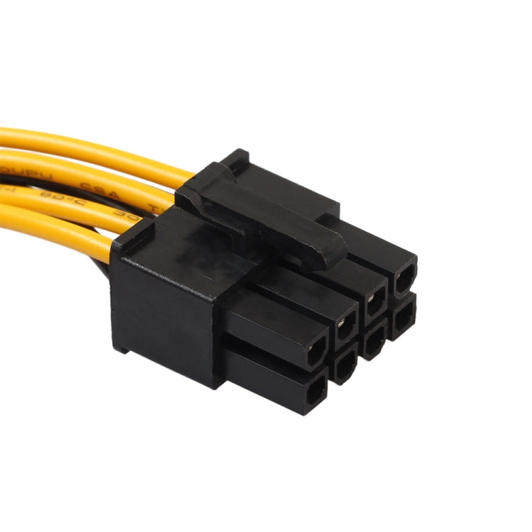 0.2m Full Copper GPU Graphics Card 8 Pin Female To Double 15 Pin SATA Computer Motherboard Power Transfer Line(Black and Yellow Line) by buy2fix