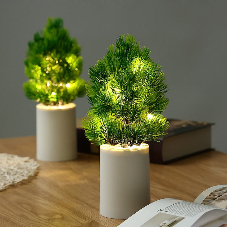 Christmas Tree Night Lights Bedroom Pine Ambient Lamps Home Decorative Lights(Warm White Light) by buy2fix