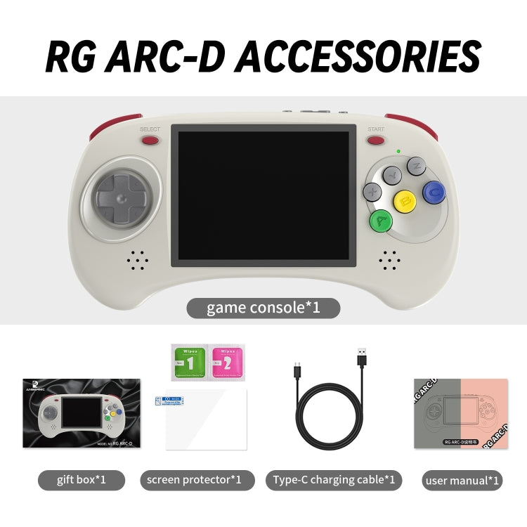ANBERNIC RG ARC-D Handheld Game Console 4-Inch IPS Screen Linux / Android 11 System Portable Video Arcade 128G(Black) by ANBERNIC