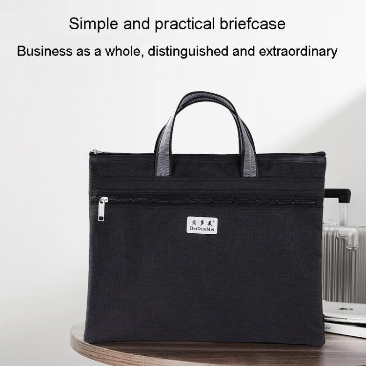 BeiDuoMei Thickened Oxford Cloth Briefcase Portable File Bag A4 Storage File Package(Grey) by buy2fix