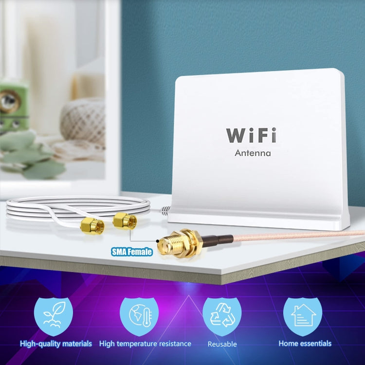 SMA Female To 2 TS9 R WiFi Antenna Extension Cable RG316 Extension Adapter Cable(15cm) by buy2fix