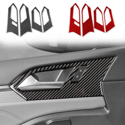 For Volkswagen Sagitar 2019-2023 4pcs /Set Left-hand Drive Door Handle Sticker(Red) - Car Interior Mouldings by buy2fix | Online Shopping UK | buy2fix