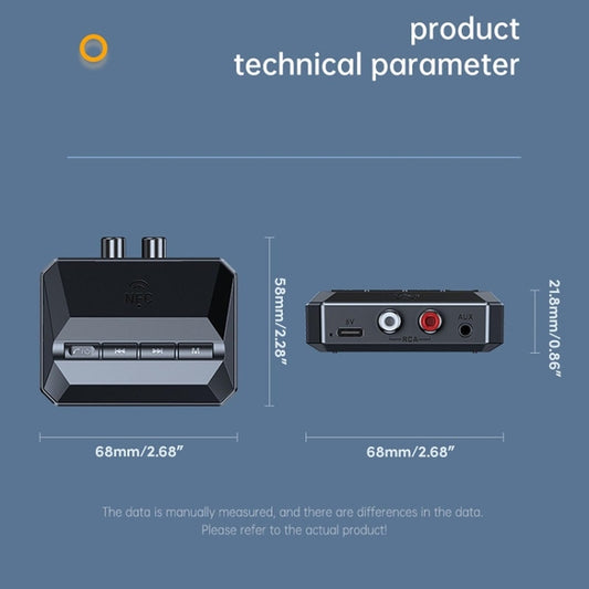 Bluetooth 5.3 Receiver NFC Function Stereo Amplifier To Wireless Adapter by buy2fix
