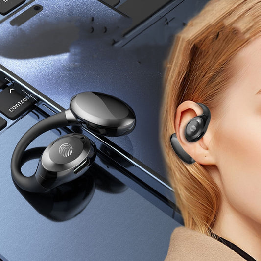 Ear-hook Wireless Earphones OWS Waterproof Touch Control Sports Earbuds(Black) by buy2fix