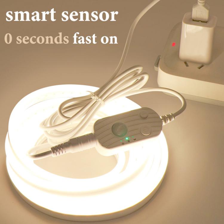2m LED Body Sensor Flexible Light Strip Smart Sensor USB Light Strip(Warm White) by buy2fix