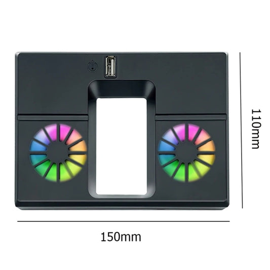 For Xbox Series X Console Cooling Fan With LED Lights Rear Fan Cooler(Black) by buy2fix