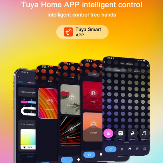 8pcs+4 Corners WiFi 12V RGBIC Splicing Wall Light Intelligent Remote Control Indoor Decorative Ambient Lights(EU Plug) by buy2fix