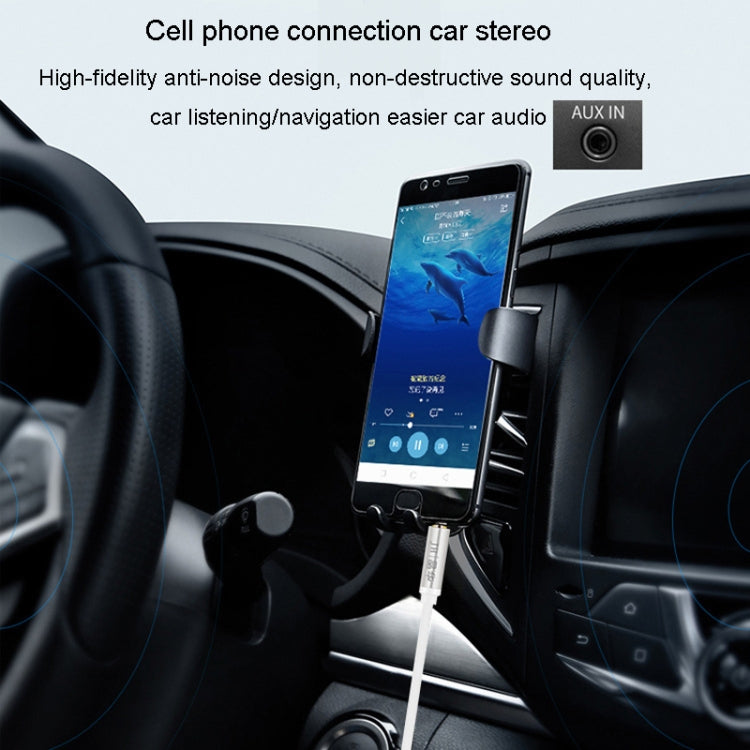 JINGHUA Audio Cable 3.5mm Male To Male AUX Audio Adapter Cable, Size: 2m(3 Knots Black) by JINGHUA