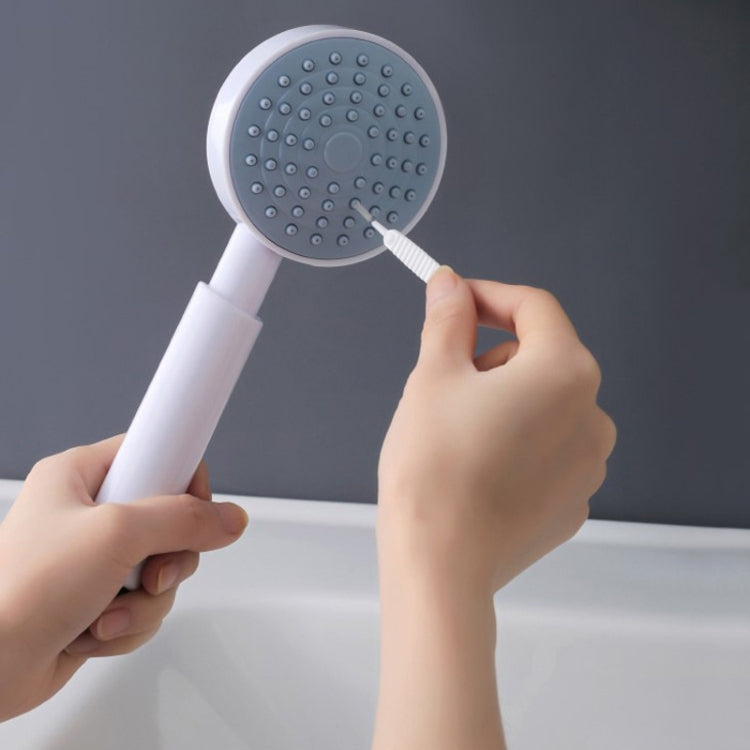 10pcs /Pack Multifunctional Shower Hole Cleaning Brush Anti-Blocking Bath Faucet Washing Tool(White) by buy2fix