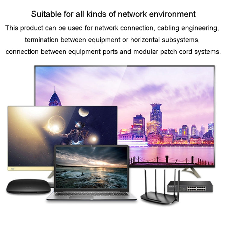 JINGHUA Category 6 Gigabit Double Shielded Router Computer Project All Copper Network Cable, Size: 5M(Blue) by JINGHUA