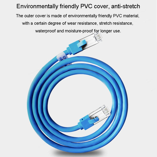 JINGHUA Category 6 Gigabit Double Shielded Router Computer Project All Copper Network Cable, Size: 2M(Blue) by JINGHUA