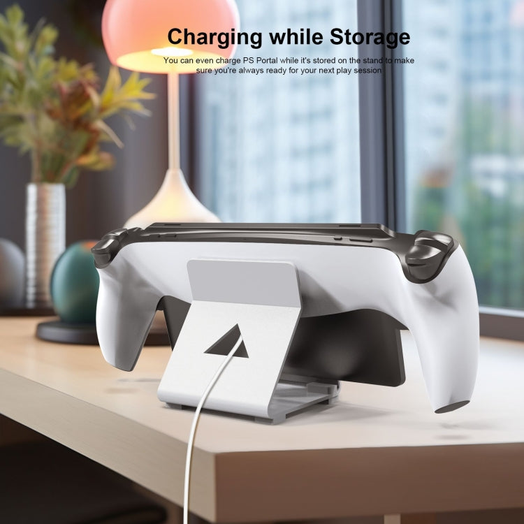 JYS Game Console Desktop Stand For PS Portal / Steam Deck / ROG Ally / Switch / Mobile Phones(White) by JYS