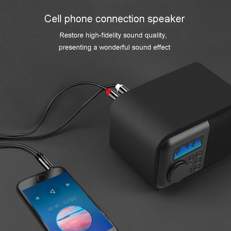 JINGHUA 1 In 2 3.5mm Audio Cable 3.5mm To 2RCA Double Lotus Computer Speaker Cell Phone Plug Cable, Length: 10m by JINGHUA