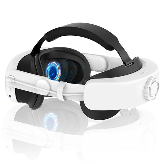 For Meta Quest 3 Rechargeable Headband Adjustable Headstrap Built In 6000mAh Battery(White) by buy2fix