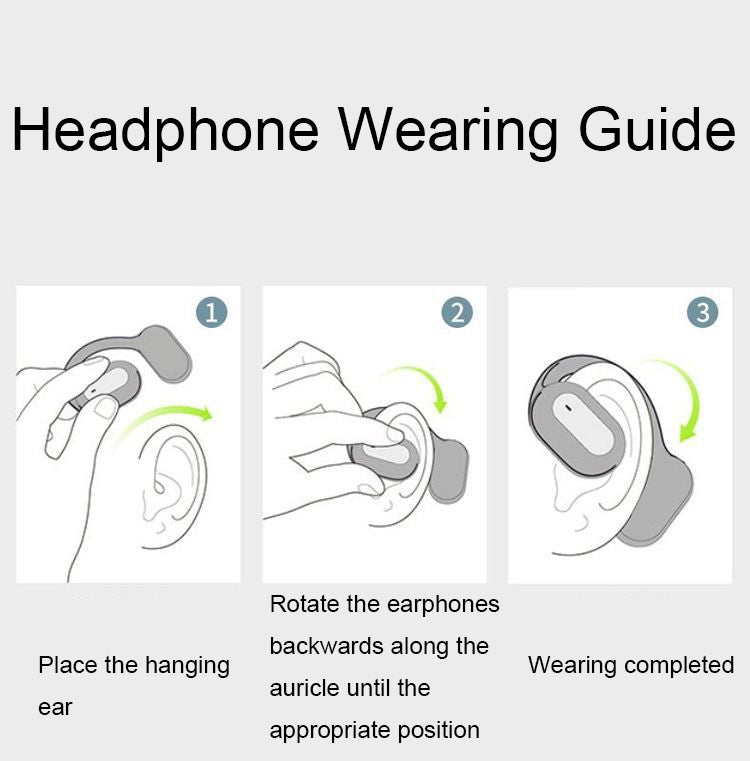 D6 OWS Ear-mounted ENC Noise Reduction Wireless Bluetooth 5.2 Earphones, Color: White without Accessories by buy2fix