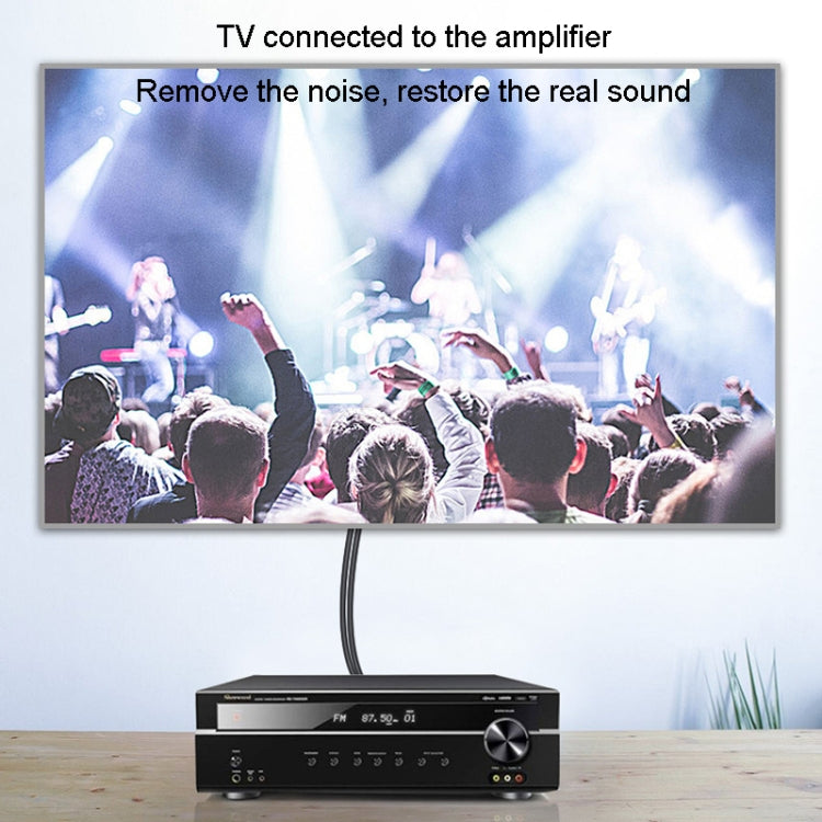 JINGHUA 2RCA Double Lotus Plug Audio Cable Left/Right Channel Stereo Amplifier Connection Wire, Length: 1.5m by JINGHUA