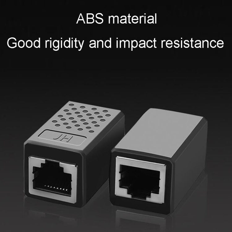 JINGHUA S61 Dual Pass-Through Header Network Cable Butt Connector Extender(Black) by JINGHUA