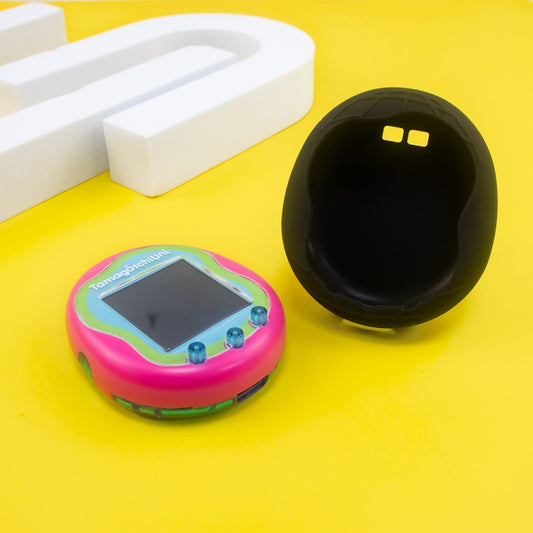 For Tamagotchi Uni (2023) Pet Game Machine Silicone Protection Case(Black) by buy2fix