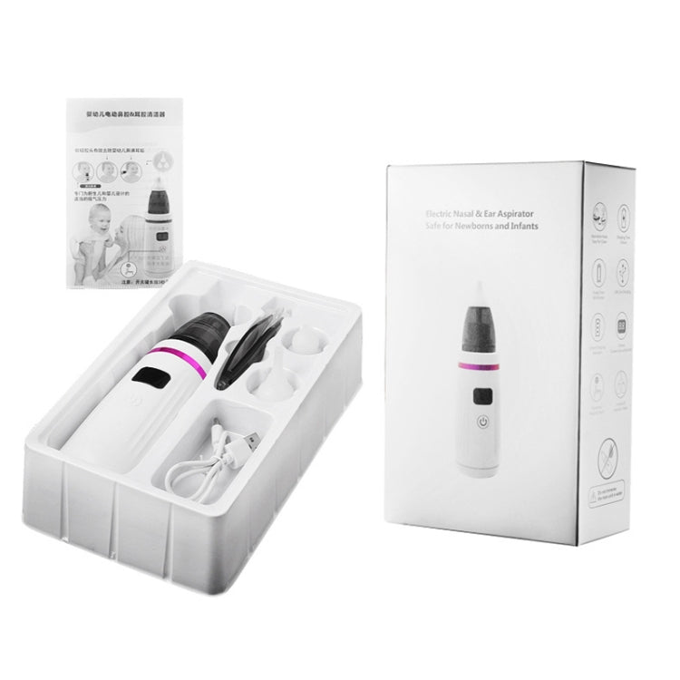 USB Charging Baby Snot Cleaner Electric Nasal Aspirator(White Purple) by buy2fix