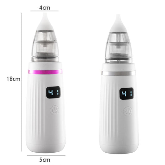 USB Charging Baby Snot Cleaner Electric Nasal Aspirator(White Silver) by buy2fix
