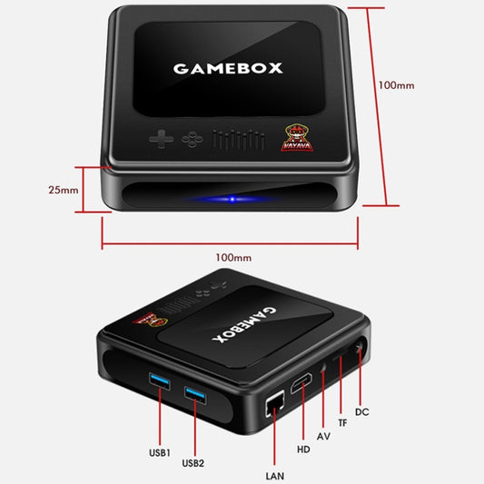 G10 GAMEBOX TV Box Dual System Wireless Android 3D Home 4K HD Game Console Support PS1 / PSP, Style: 128G 40,000+ Games (Black) by buy2fix