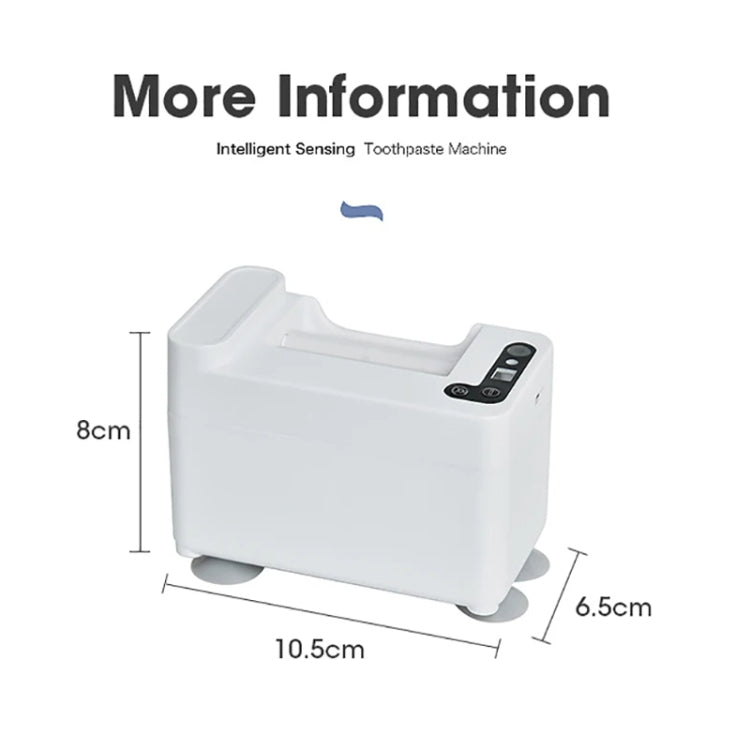 Smart Induction Toothpaste Squeezer Electric Automatic Toothpaste Dispenser, Spec: Battery White by buy2fix