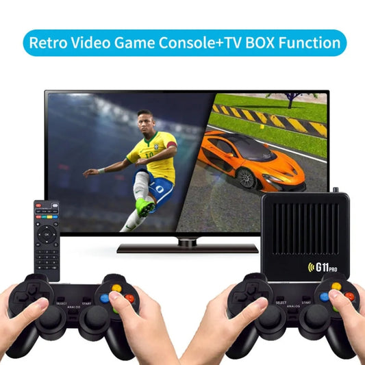 G11 PRO Game Machine TV Box Dual System HDMI HD 4K Retro Arcade, Style: 128G+Charging Handle by buy2fix