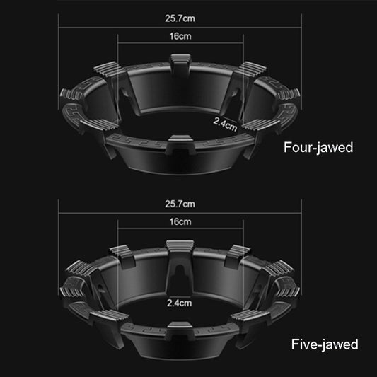 Kacheeg Household Gas Stove Gathering Fire Energy Saving Cover Kitchen Non-Slip Windscreen, Model: Four-Jawed by Kacheeg