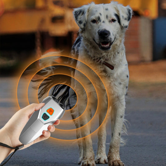 Ultrasonic Dog Repeller Stop Barker Dual Probe High Power Repeller Handheld Dog Trainer(Black) by buy2fix
