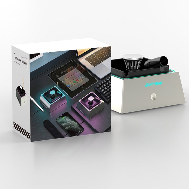 Intelligent Multifunctional Ambient Light Household Negative Ion Air Purifier Electronic Ashtray(Black) by buy2fix