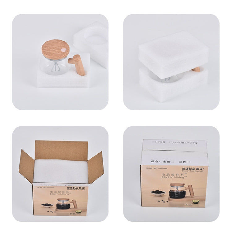 400ml Automatic Stirring Mug Maple Electric Coffee Cup, Style: Battery Transparent Cup by buy2fix