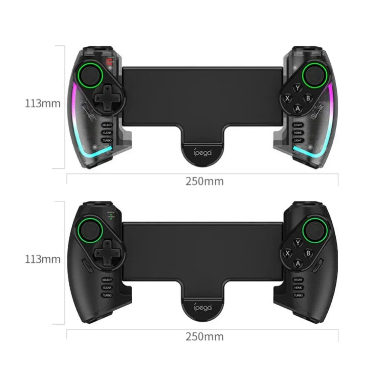 IPEGA Mechanical Gamepad Tablet Cell Phone Stretch Wireless Bluetooth Grip For N-S / P3 / PC / Switch / Android / IOS, Product color: Black by ipega