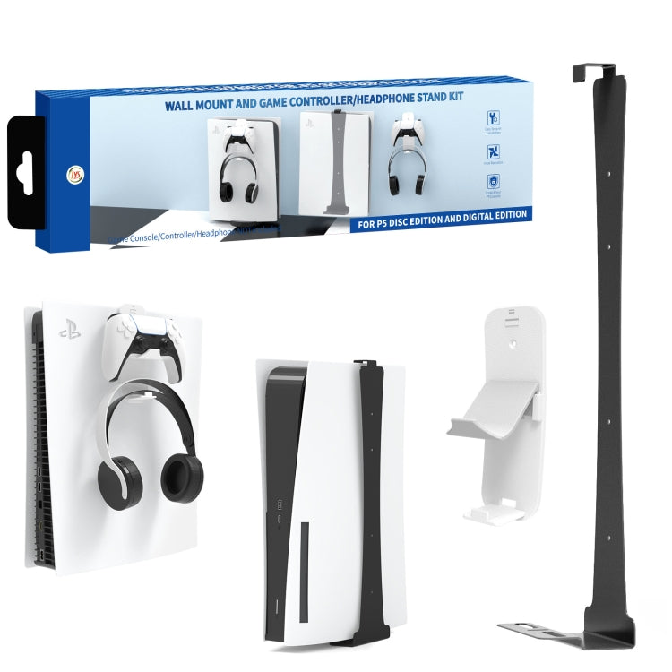 JYS-P5149 For PS5 Wall Bracket Storage Hook Suit Game Console Storage Bracket by JYS
