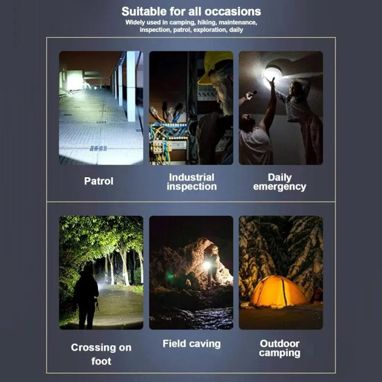 X10-P50 Outdoor LED Flashlight Multi-Functional Camping Lighting Flashlight Portable Rechargeable Work Lamp by buy2fix