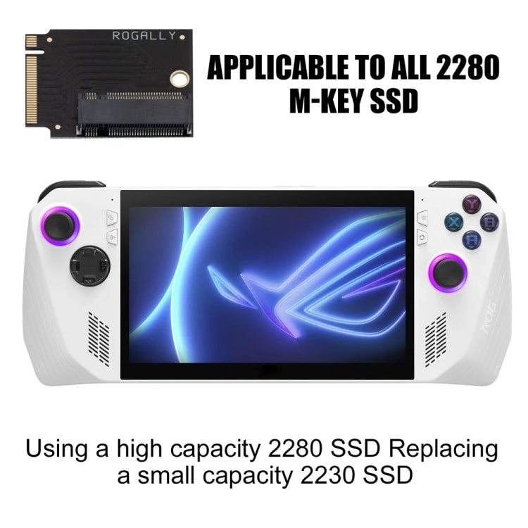 For ASUS Rog Ally Modified M2 Hard Drive PCIE4.0 Riser Card, Spec: Short by buy2fix