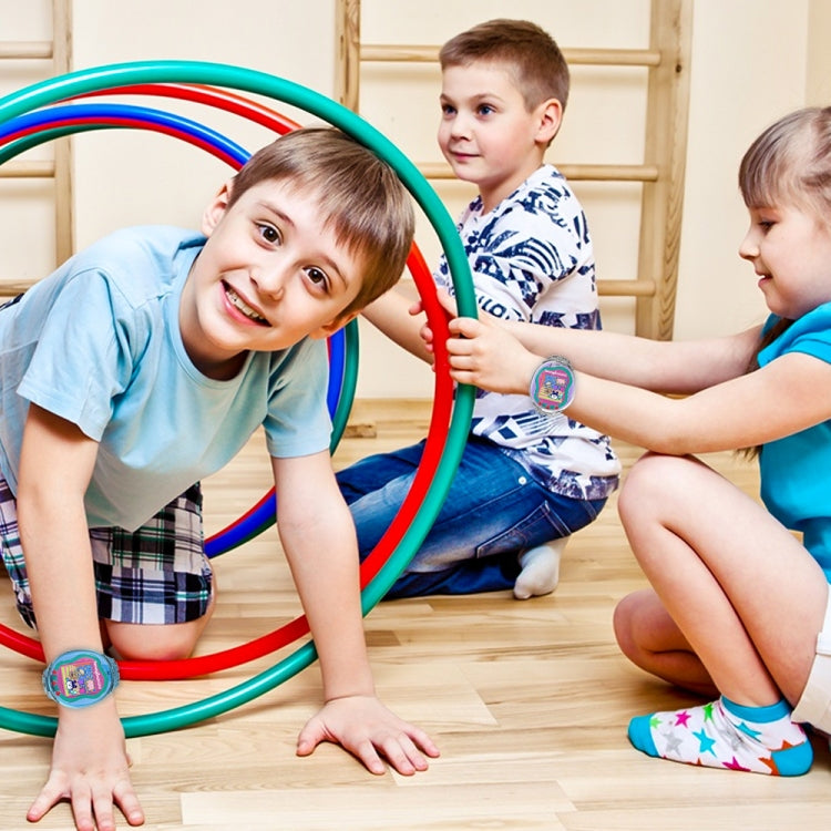 For Tamagotchi UNI (2023) Pet Game Machine Silicone Integrated Watch Strap Protective Case(Transparent Pink) by buy2fix