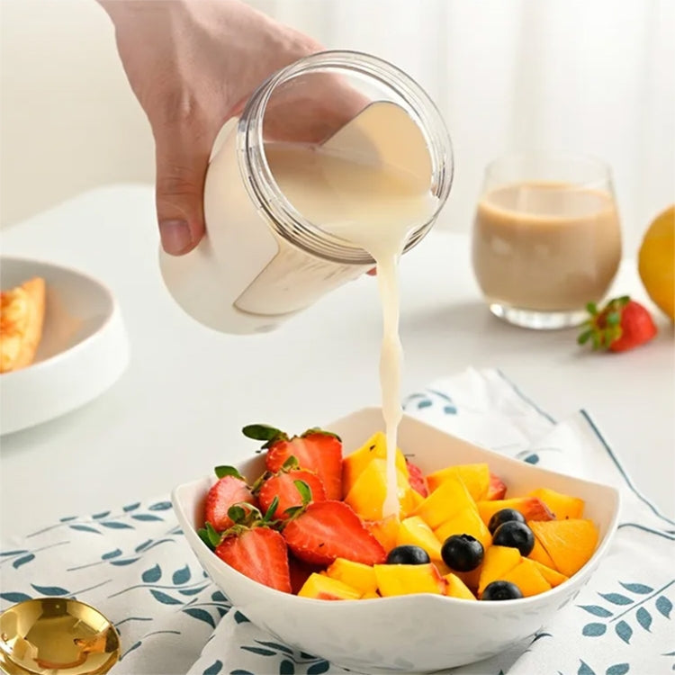 Multifunctional Fully Automatic Mixing Cup USB Charging Temperature-resistant Leak-proof Coffee Cup(Beige) by buy2fix