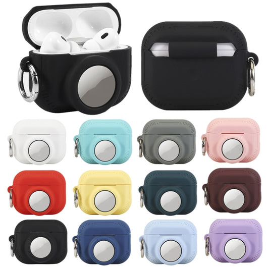 For AirPods Pro 2 / Airtag 2 In 1 All-inclusive Silicone Anti-drop Protection Case(Deep Blue) by buy2fix