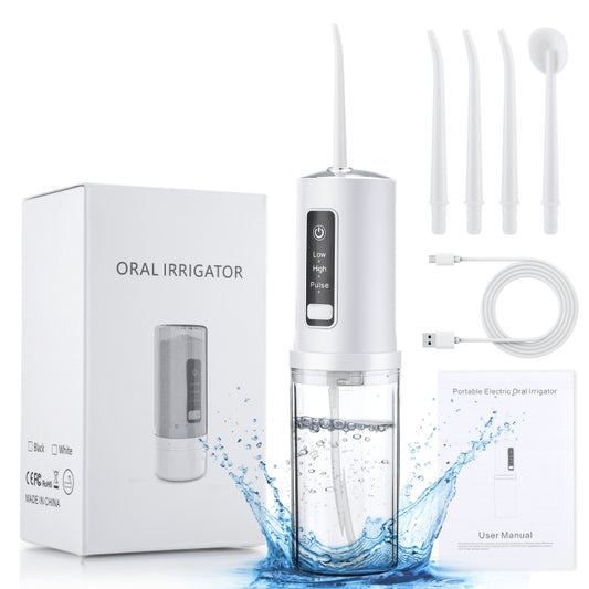 Portable Storable Tooth Flosser Smart Teeth Cleaning Instrument Household Teeth Cleaner With 4pcs Nozzles by buy2fix