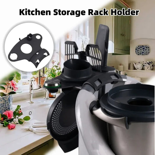 For Thermomix TM5 TM6 Storage Rack Holder Food Processor Accessories(Black) by buy2fix