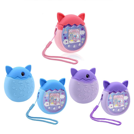 For Tamagotchi Pix Cartoon Electronic Pet Game Console Anti-Slip And Anti-Fall Silicone Protective Cover(Blue) by buy2fix
