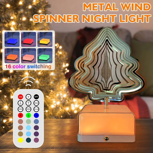 16 Colors 3D Rotating Bedside Lamp Night Light LED Rechargeable Ambient Light Decorative Ornament, Style: Pentagram by buy2fix