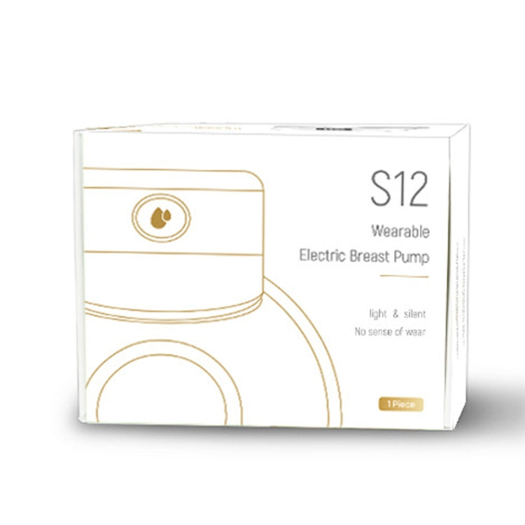 S12 LCD Screen Smart Large Capacity Portable Wearable Silent Electric Breast Pump, Color: Bilateral by buy2fix