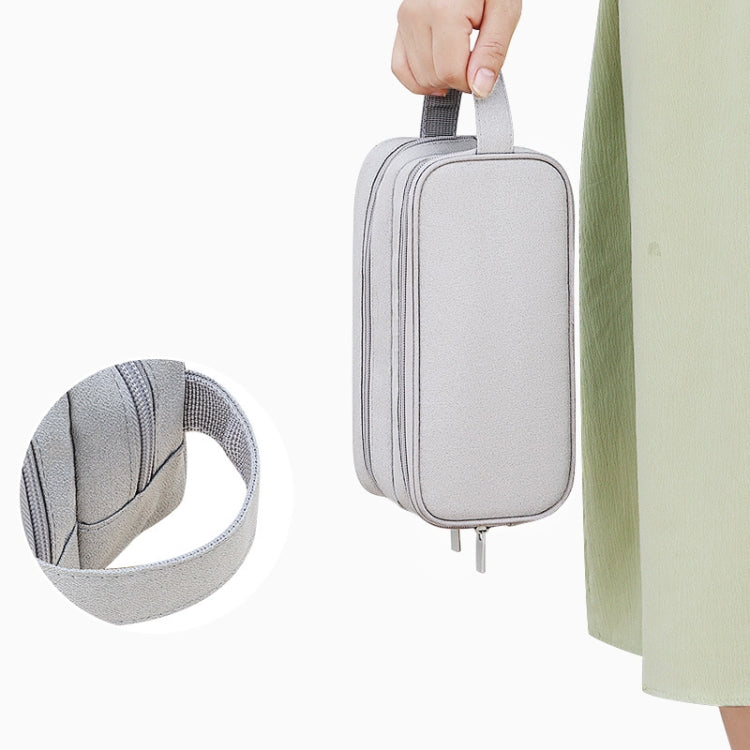 SM09 Double-layer Large Capacity Digital Accessories Storage Bag, Color: Gray by buy2fix