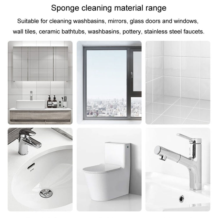 Bathroom Glass Mirror Stain Removal Watermark Sponge Rub Faucet Descaling Cleaning Tool(Pink) by buy2fix