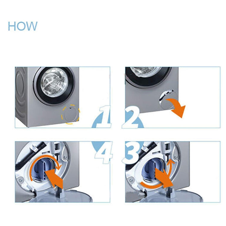 For Siemens Bosch WM1095/1065 WD7205 Washing Machine Drainage Pump Drain Outlet Seal Cover Plug(White) by buy2fix