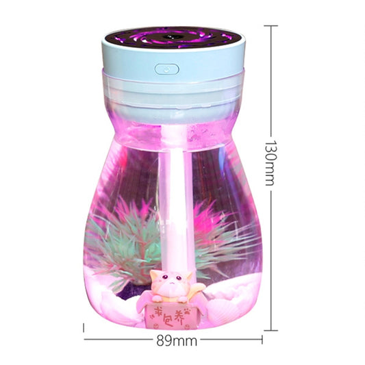 FH-068 Mini USB Car Home Colorful Light Bottle Micro Landscape Humidifier(Pink) by buy2fix