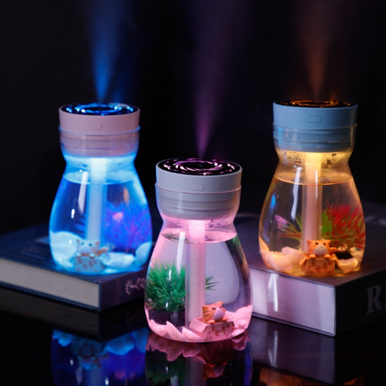 FH-068 Mini USB Car Home Colorful Light Bottle Micro Landscape Humidifier(White) by buy2fix
