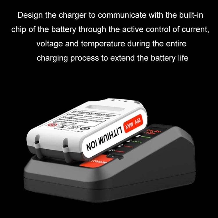 For BlackDeck 14.4~20V3A Tool Lithium Battery Charger, Specification: EU Plug by buy2fix